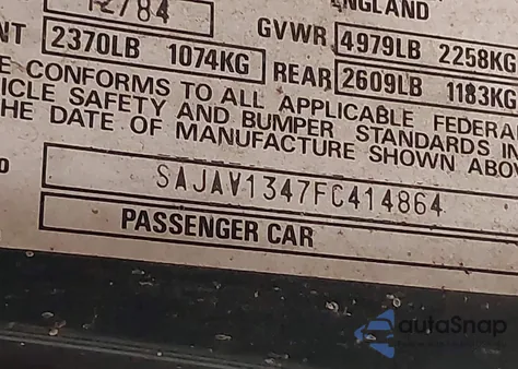 1985 Jaguar Xj6 from USA, damaged, VIN SAJAV1347FC414864